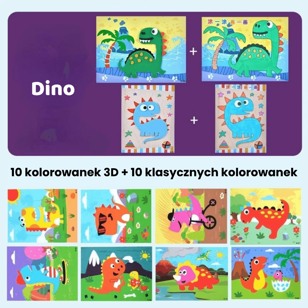 Kolorbook- edukacyjna kolorowanka 3D 2w1 (20 aktywności!)