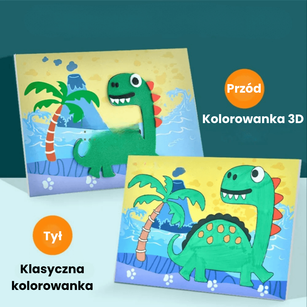 Kolorbook- edukacyjna kolorowanka 3D 2w1 (20 aktywności!)